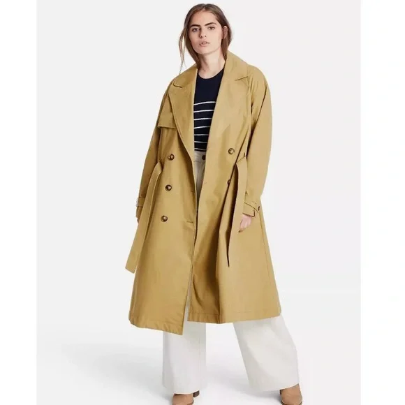 Women’s Pleated Back Trench Coat Nili Lotan x Target Khaki 3X - Picture 2 of 8